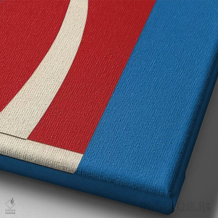 تابلو مینیمال فنجان کوکاکولا اثر روزی فایست - نمای نزدیک بافت بوم