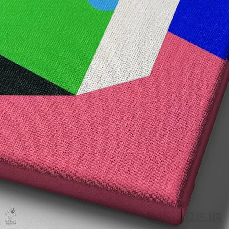 تابلو مینیمال شیر اثر روزی فایست - نمای نزدیک بافت بوم