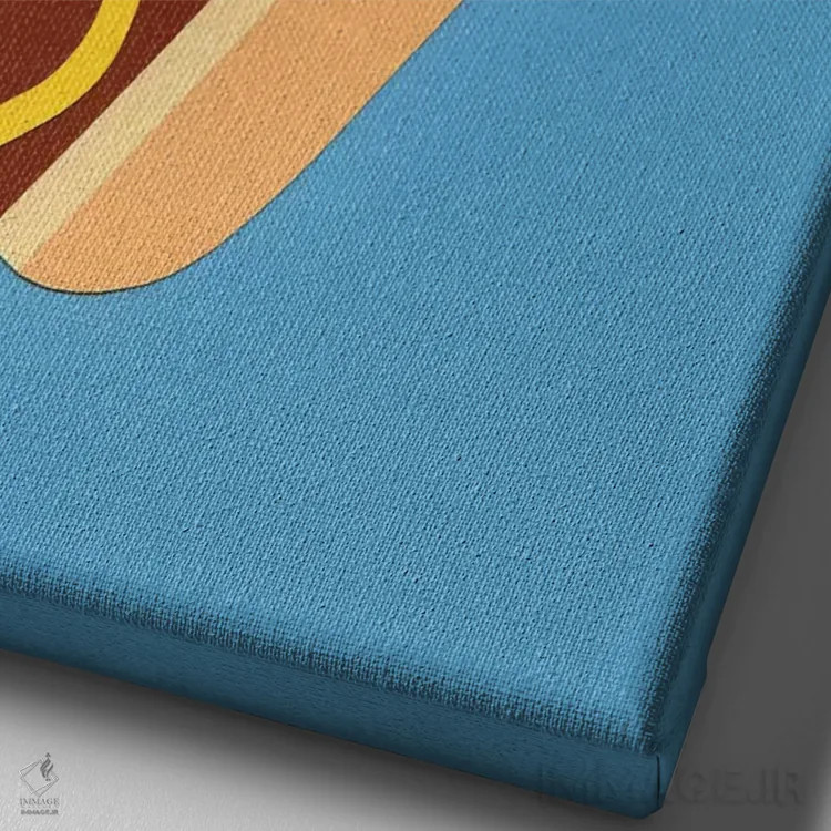 تابلو مینیمال هات داگ آمریکایی اثر روزی فایست - نمای نزدیک بافت بوم