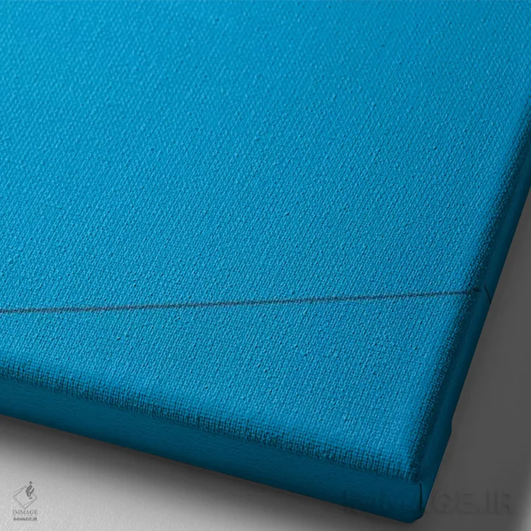 تابلو دکوراتیو استخر بیابانی با تخته شیرجه قرمز اثر روزی فایست - نمای نزدیک بافت بوم