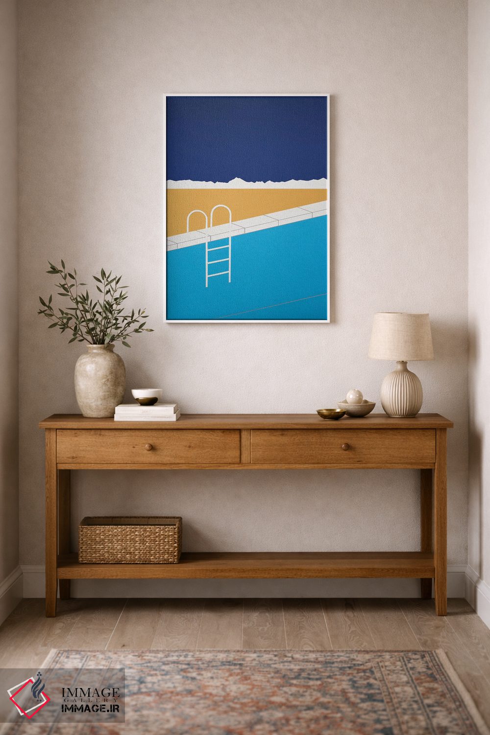 تابلو دکوراتیو استخر بیابانی اثر روزی فایست - D1W