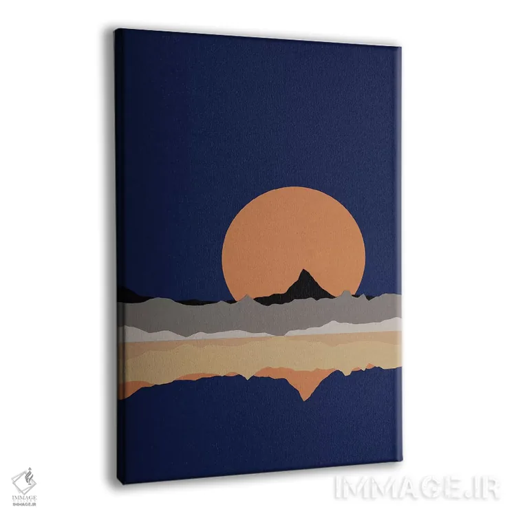 تابلو دکوراتیو طلوع ماه کامل بر فراز کوه های سیرا نوادا اثر روزی فایست - نمای پرسپکتیو محصول