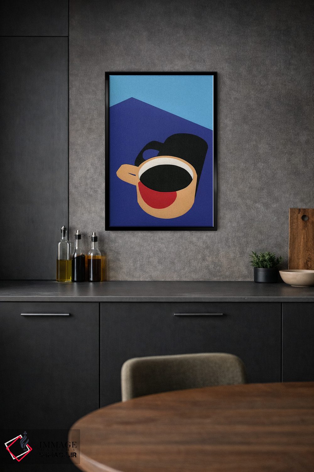 تابلو مینیمال فنجان قهوه اثر روزی فایست - D1B