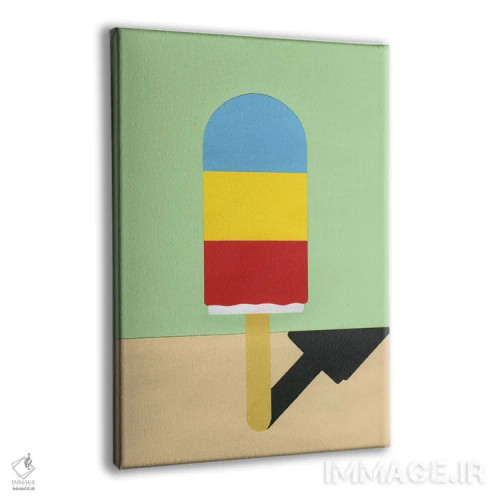 تابلو مینیمال هنری یخی اثر روزی فایست - نمای پرسپکتیو محصول