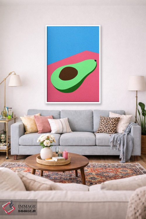 تابلو مینیمال آووکادو روی میز اثر روزی فایست - D1W