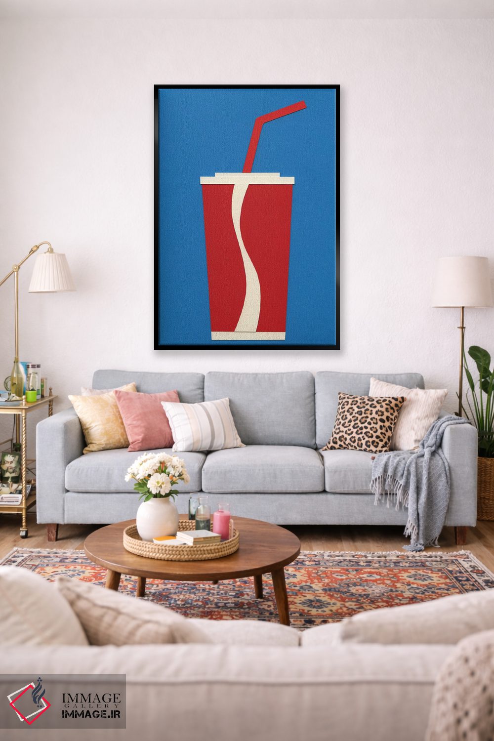 تابلو مینیمال فنجان کوکاکولا اثر روزی فایست - D2B