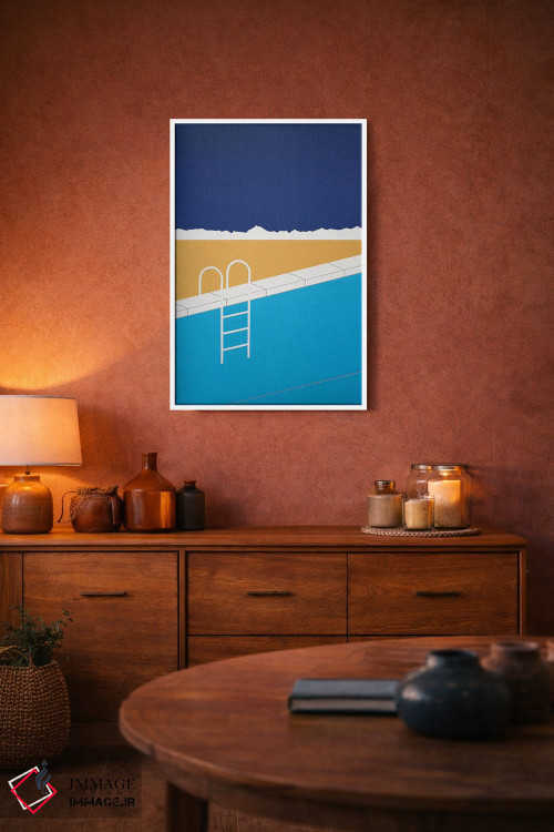 تابلو دکوراتیو استخر بیابانی اثر روزی فایست - D3W