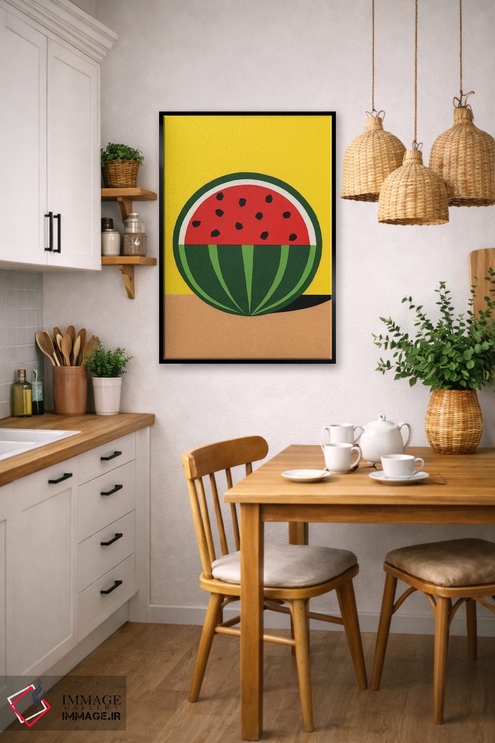 تابلو مینیمال هندوانه سه چهارم اثر روزی فایست - D6B