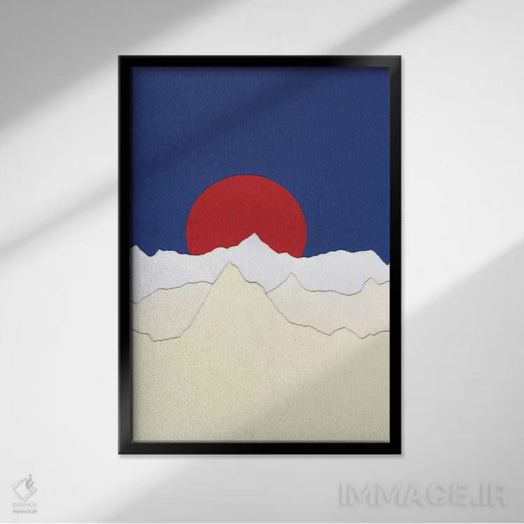 تابلو دکوراتیو آلپ فرانسه اثر روزی فایست - نمای قابدار مشکی