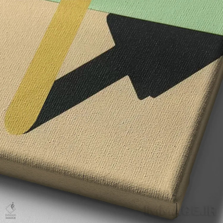 تابلو مینیمال هنری یخی اثر روزی فایست - نمای نزدیک بافت بوم