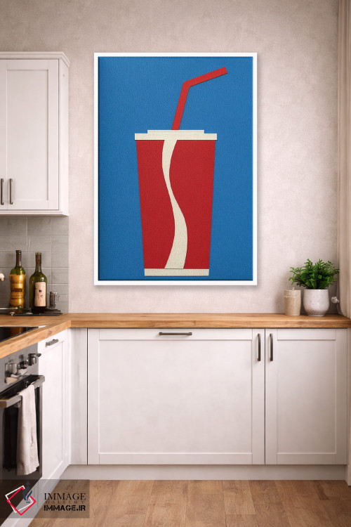 تابلو مینیمال فنجان کوکاکولا اثر روزی فایست - D4W