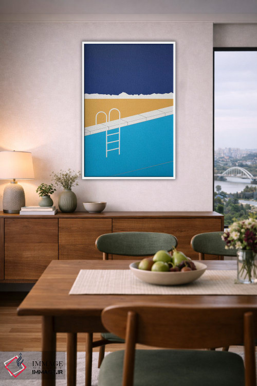 تابلو دکوراتیو استخر بیابانی اثر روزی فایست - D5W