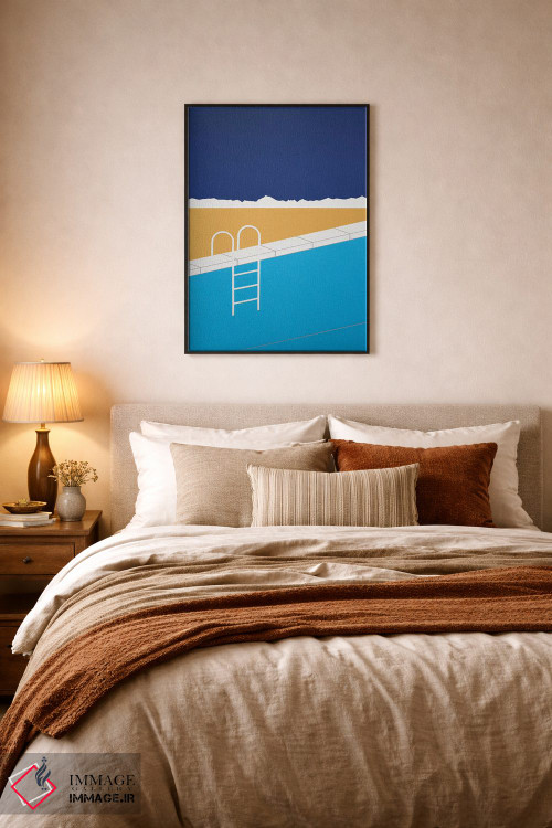 تابلو دکوراتیو استخر بیابانی اثر روزی فایست - D6B