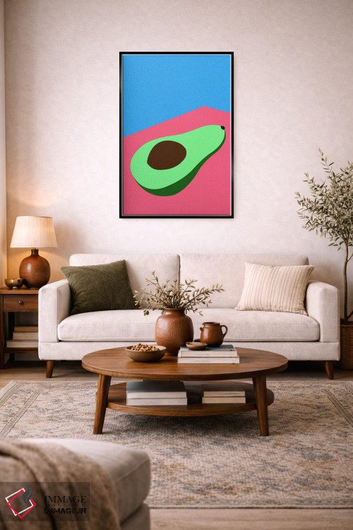 تابلو مینیمال آووکادو روی میز اثر روزی فایست - D4B