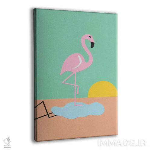 تابلو دکوراتیو فلامینگو هربرت اثر روزی فایست - نمای پرسپکتیو محصول