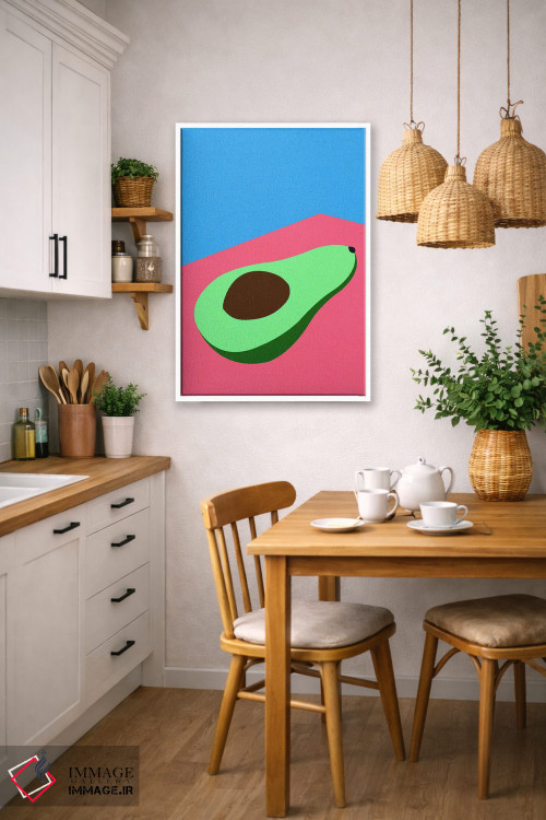 تابلو مینیمال آووکادو روی میز اثر روزی فایست - D5W