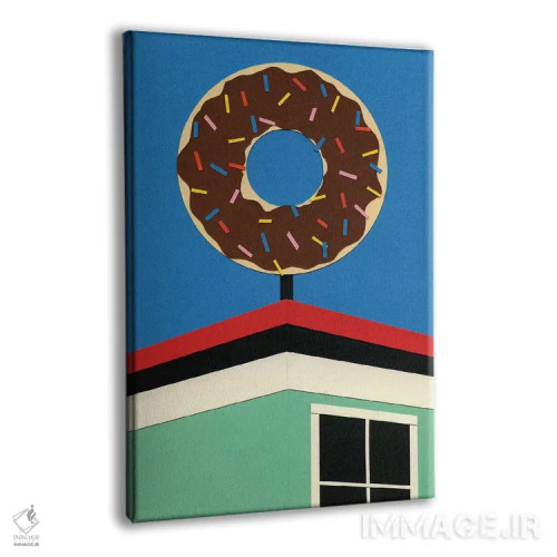 تابلو مینیمال گوشه دونات لس آنجلس اثر روزی فایست - نمای پرسپکتیو محصول