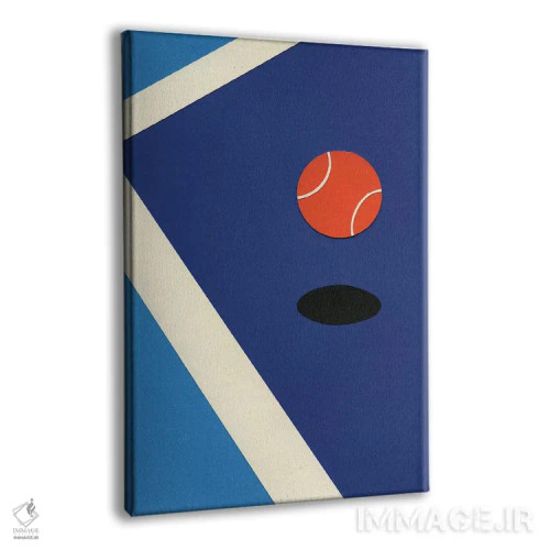 تابلو دکوراتیو توپ تنیس در حال پرش اثر روزی فایست - نمای پرسپکتیو محصول