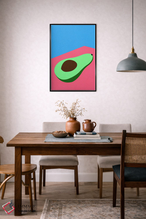 تابلو مینیمال آووکادو روی میز اثر روزی فایست - D6B