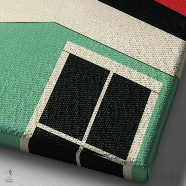 تابلو مینیمال گوشه دونات لس آنجلس اثر روزی فایست - نمای نزدیک بافت بوم