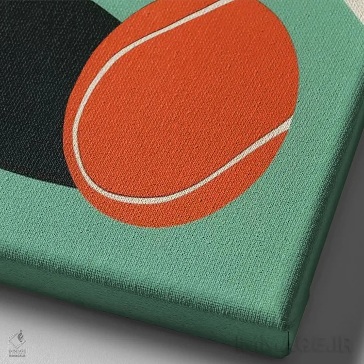 تابلو دکوراتیو باشگاه تنیس آریزونا II اثر روزی فایست - نمای نزدیک بافت بوم