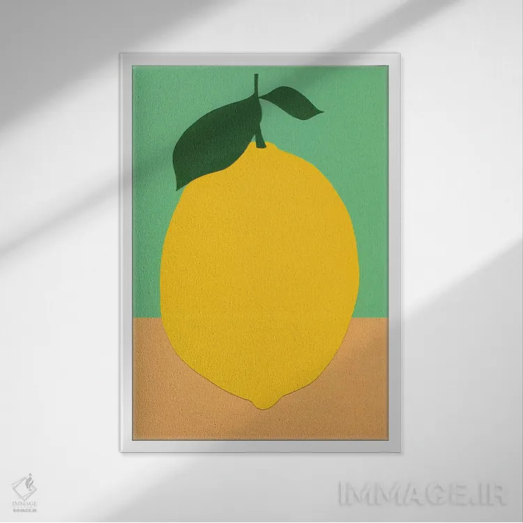 تابلو مینیمال لیمو اثر روزی فایست - نمای قابدار سفید