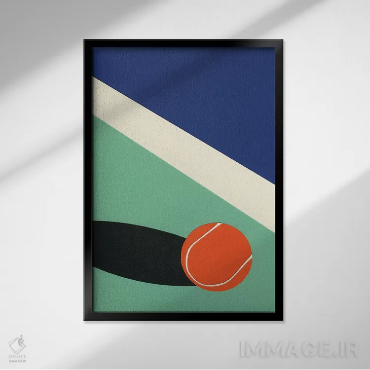 تابلو دکوراتیو باشگاه تنیس آریزونا II اثر روزی فایست - نمای قابدار مشکی