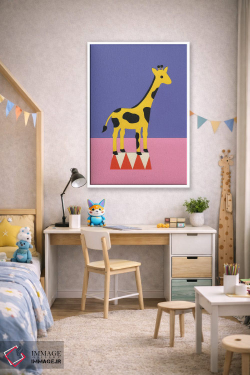 تابلو دکوراتیو زرافه آلوپی اثر روزی فایست - D1W