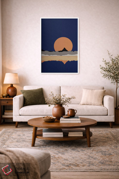 تابلو دکوراتیو طلوع ماه کامل بر فراز کوه های سیرا نوادا اثر روزی فایست - D2W