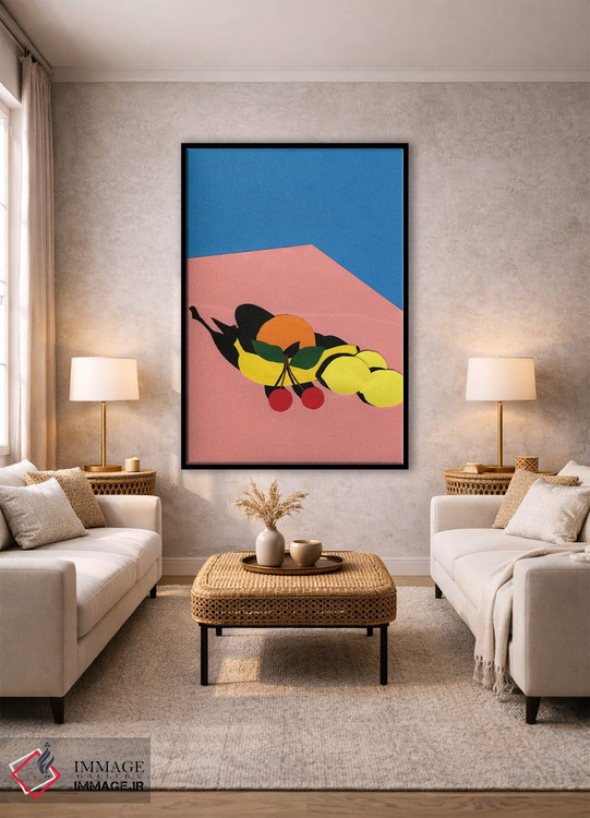 تابلو مینیمال میوه ها روی میز اثر روزی فایست - D2B