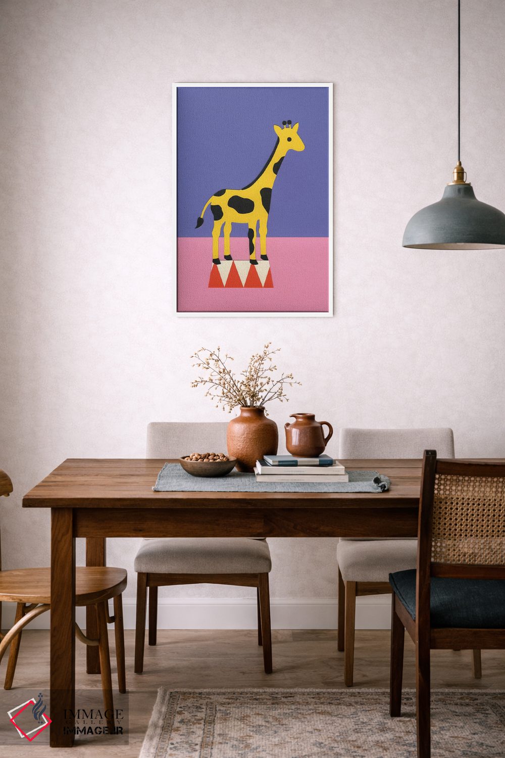 تابلو دکوراتیو زرافه آلوپی اثر روزی فایست - D6W