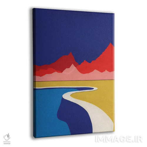 تابلو دکوراتیو استخر بیابانی تپه های سرخ اثر روزی فایست - نمای پرسپکتیو محصول