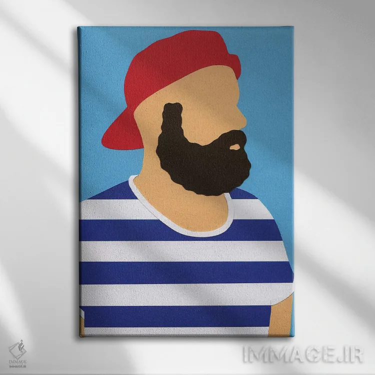 تابلو دکوراتیو خودنگاره رزی فیست اثر روزی فایست - نمای روبهرو روی دیوار