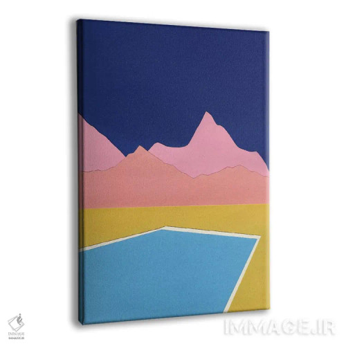 تابلو دکوراتیو استخر در میان تپه ها اثر روزی فایست - نمای پرسپکتیو محصول