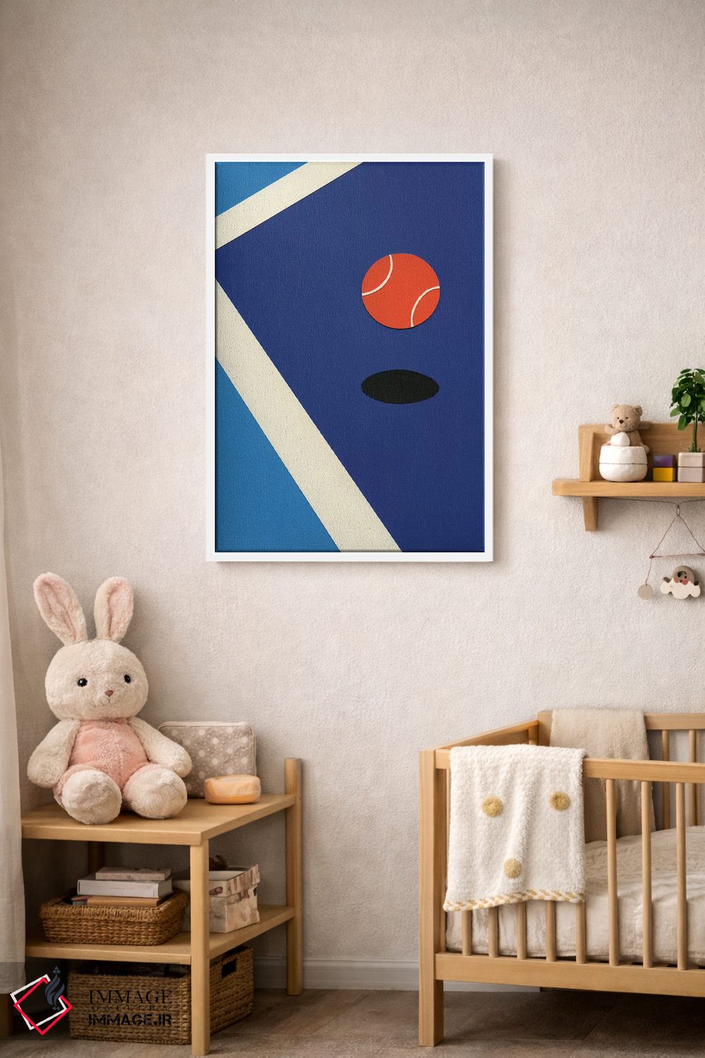 تابلو دکوراتیو توپ تنیس در حال پرش اثر روزی فایست - D3W