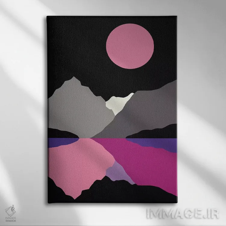 تابلو دکوراتیو مهتاب بر دریاچه تنایا اثر روزی فایست - نمای روبهرو روی دیوار