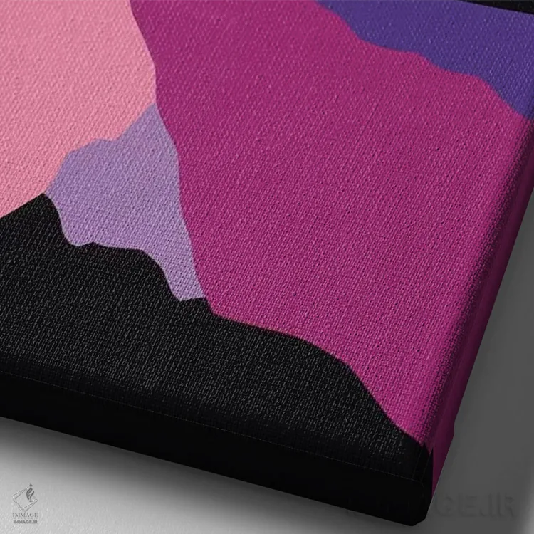 تابلو دکوراتیو مهتاب بر دریاچه تنایا اثر روزی فایست - نمای نزدیک بافت بوم