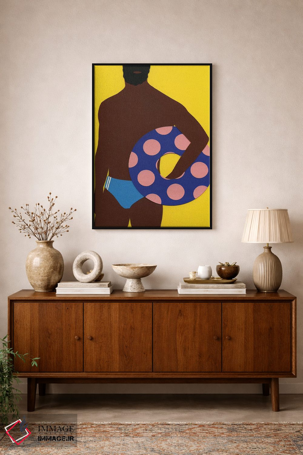 تابلو دکوراتیو مردی در ساحل اثر روزی فایست - D2B