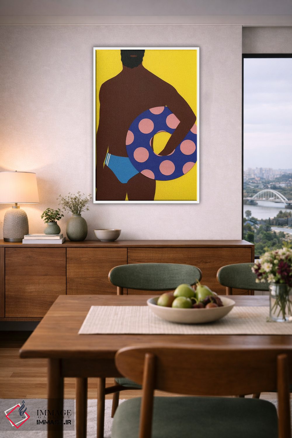 تابلو دکوراتیو مردی در ساحل اثر روزی فایست - D6W