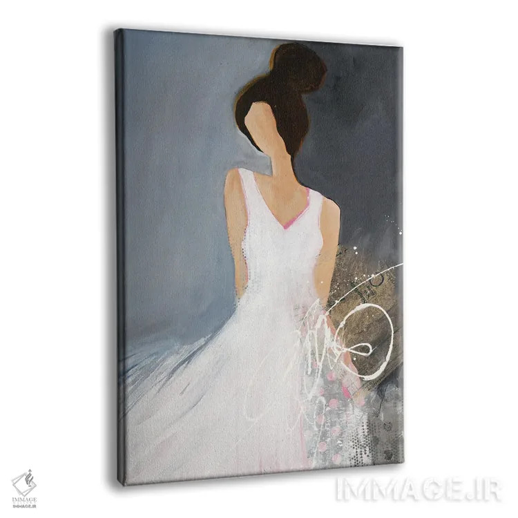 تابلو دکوراتیو بانویی با گیسو/کیک بزرگ بالای سر اثر روت فرامشتاین - نمای پرسپکتیو محصول