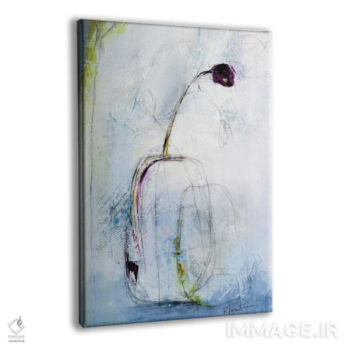 تابلو مینیمال غنچه بنفش اثر روت فرامشتاین - نمای پرسپکتیو محصول