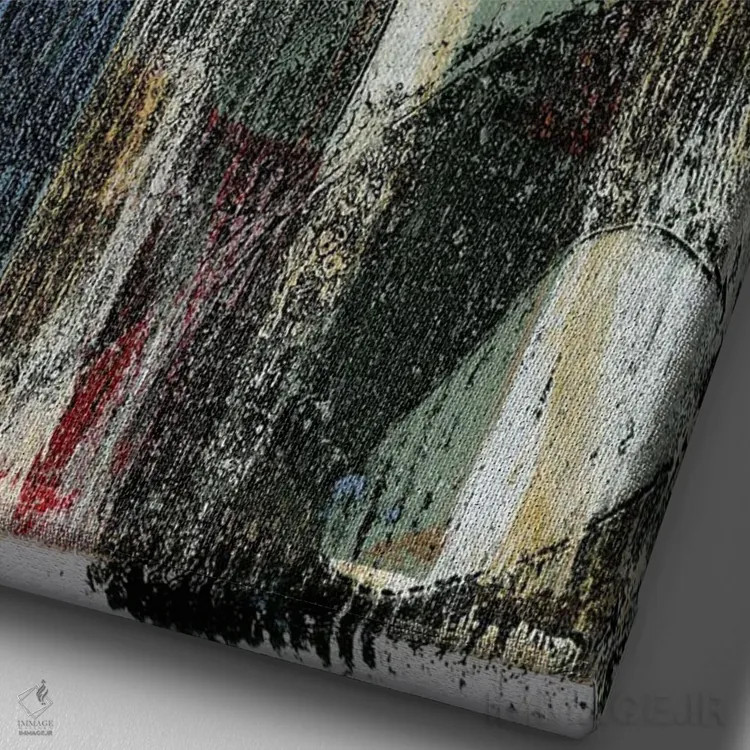 تابلو انتزاعی دوباره بگو ۲ اثر روت فرامشتاین - نمای نزدیک بافت بوم