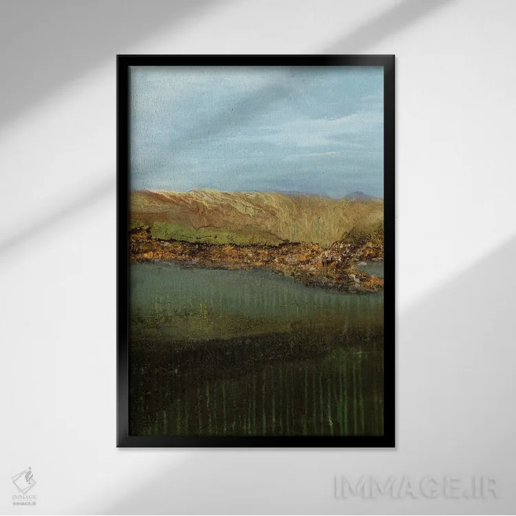 تابلو انتزاعی فقط زمانی که من بخواهم اثر روت فرامشتاین - نمای قابدار مشکی