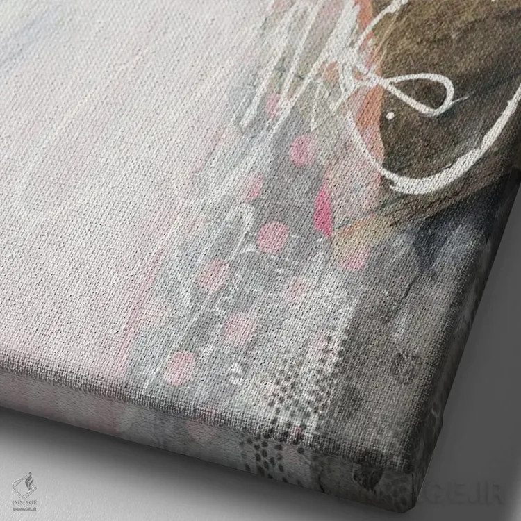 تابلو دکوراتیو بانویی با گیسو/کیک بزرگ بالای سر اثر روت فرامشتاین - نمای نزدیک بافت بوم