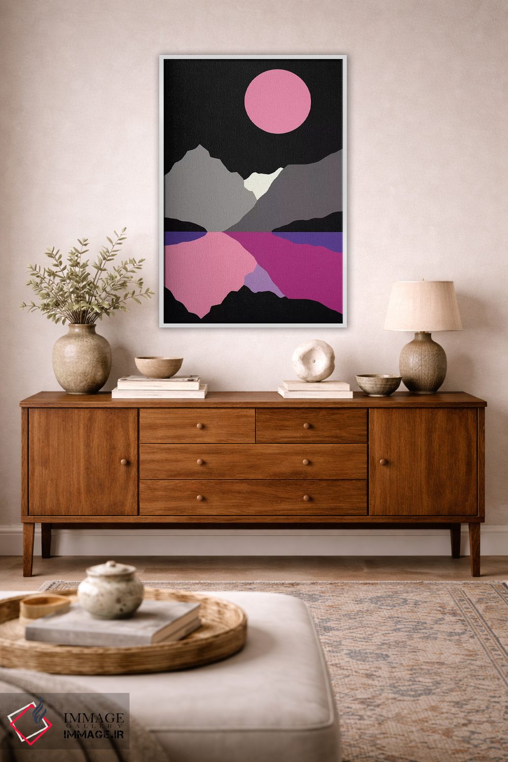 تابلو دکوراتیو مهتاب بر دریاچه تنایا اثر روزی فایست - D3W