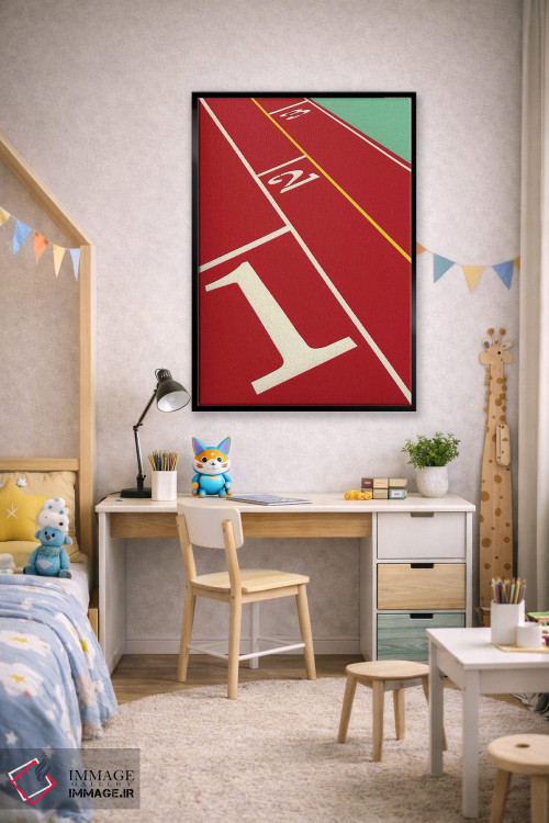 تابلو دکوراتیو دویدن ۱-۲-۳ اثر روزی فایست - D2B