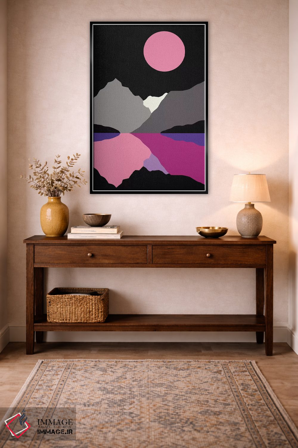 تابلو دکوراتیو مهتاب بر دریاچه تنایا اثر روزی فایست - D5B