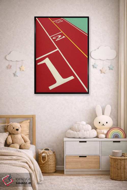 تابلو دکوراتیو دویدن ۱-۲-۳ اثر روزی فایست - D6B