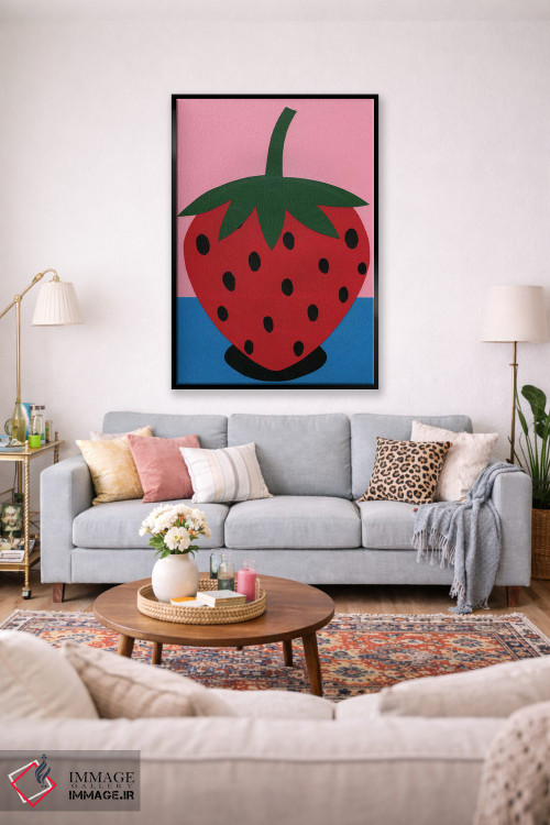 تابلو مینیمال توت فرنگی اثر روزی فایست - D2B