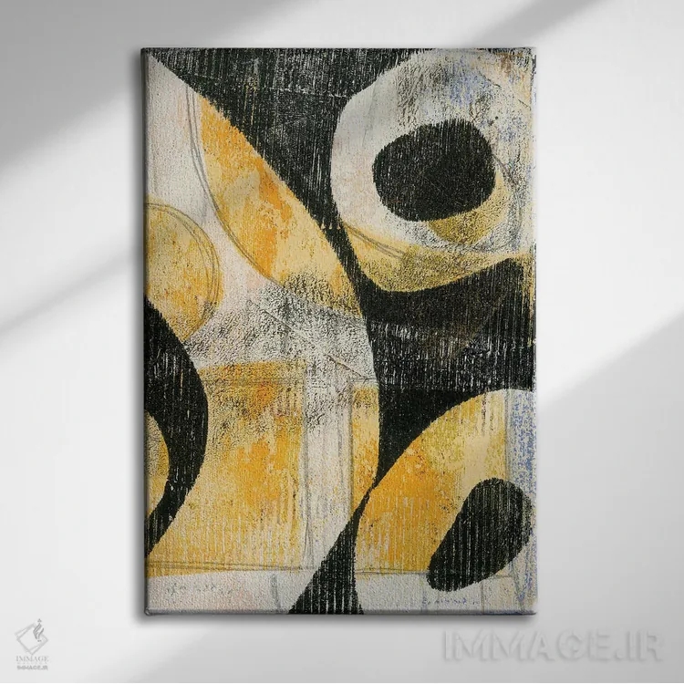 تابلو انتزاعی دوباره بگو ۱ اثر روت فرامشتاین - نمای روبهرو روی دیوار